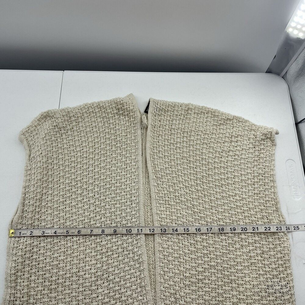 Torrid Sz 1X Cardigan Sweater Open Front Open Knit Fringe Oversized Boho Beige - Picture 4 of 10